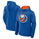 【送料無料】 ファナティクス メンズ Tシャツ トップス Men's Fanatics Royal New York Islanders Defender Pullover Hoodie Isl Blue(4)