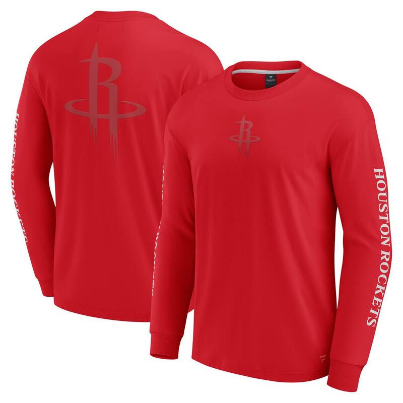 【送料無料】 ファナティクス メンズ Tシャツ トップス Men's Fanatics Red Houston Rockets Elements Strive Long Sleeve T-Shirt Rkt Red
