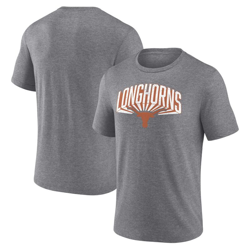 ̵ եʥƥ  T ȥåץ Men's Fanatics Gray Texas Longhorns Herit...