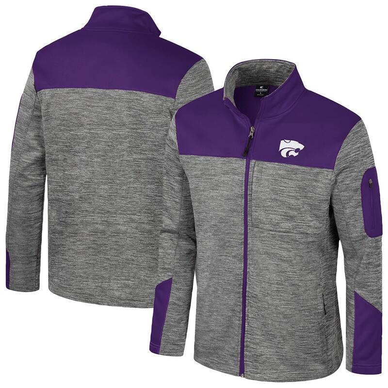 コロシアム メンズ アウター ジャケット・ブルゾン Men's Colosseum Gray/Purple Kansastate Wildcats Guard Full-Zip Jacket Kst Grey グレー