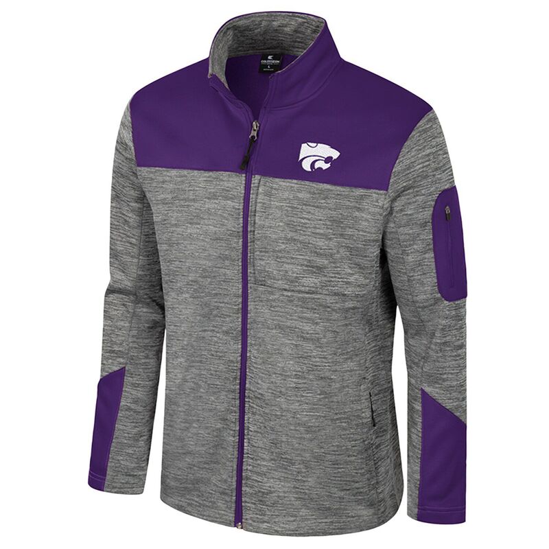 コロシアム メンズ アウター ジャケット・ブルゾン Men's Colosseum Gray/Purple Kansastate Wildcats Guard Full-Zip Jacket Kst Grey グレー