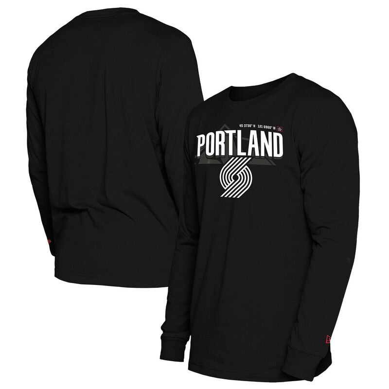 ̵ ˥塼  T ȥåץ Men's New Era Black Portland Trail Blazers ...