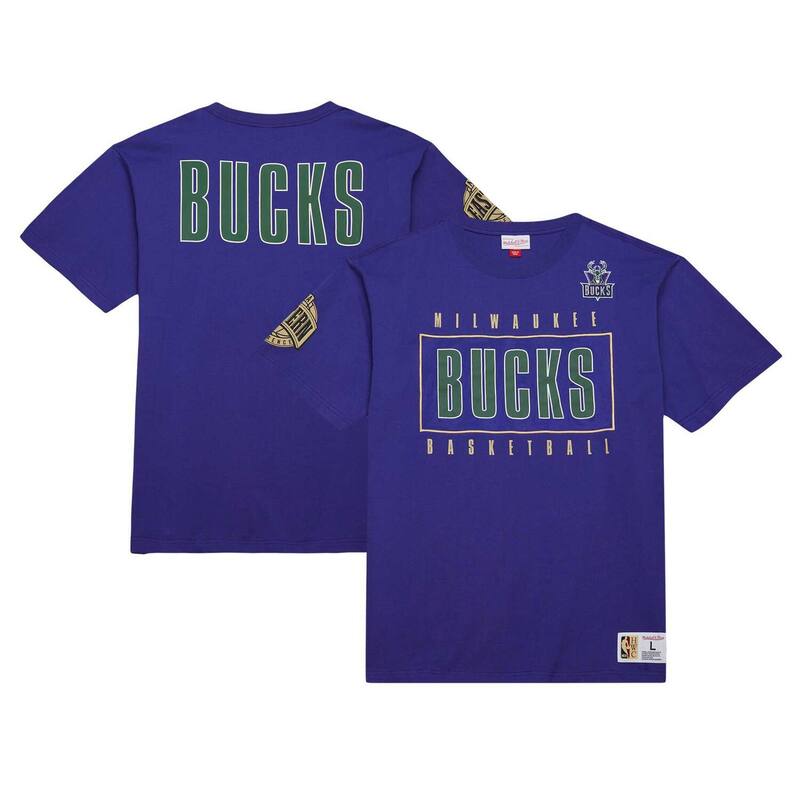 ̵ ߥå&ͥ  T ȥåץ Men's Mitchell & Ness Purple Milwaukee B...