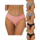 【送料無料】 アレグラ ケー レディース パンツ アンダーウェア 5 Packs Traceless Panties For Women No Show Str...