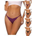 【送料無料】 アレグラ ケー レディース パンツ アンダーウェア 5 Packs Women's V-waisted Underwear Ruched Invi...