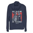【送料無料】 ライセンス キャラクター レディース Tシャツ トップス Women's Universal Monsters You Had Me In Stitches Cowlneck Graphic Lightweight Long Sleeve Navy(4)