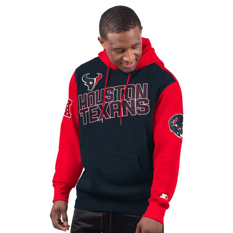 スターター メンズ トップス Tシャツ パーカー Men'starter Navy Houston Texans Extreme Pullover Hoo..