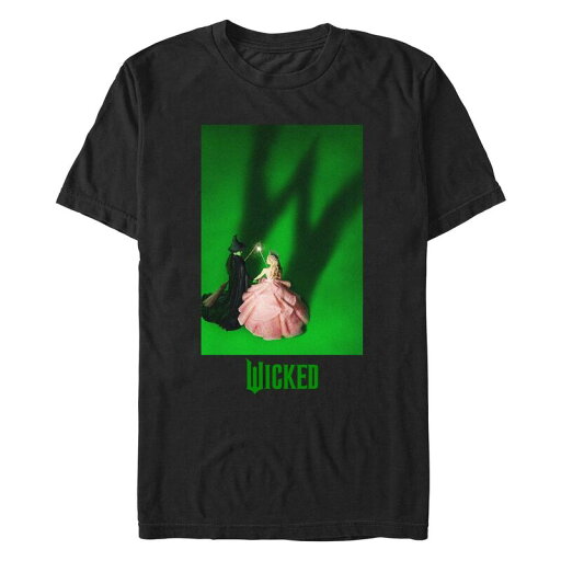 【送料無料】 ライセンス キャラクター メンズ Tシャツ トップス Men's Wicked Elphaba And Glinda Movie Poster Graphic Tee Black 【送料無料】 ライセンス キャラクター メンズ Tシャツ トップス Men's Wicked Elphaba And Glinda Movie Poster Graphic Tee Black