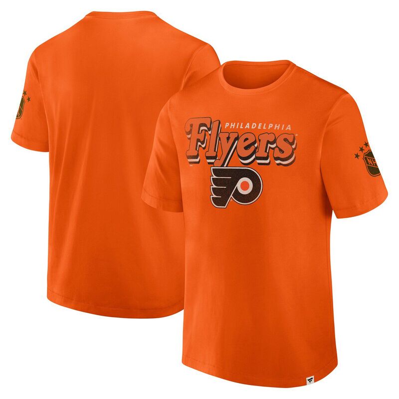 【送料無料】 ファナティクス メンズ Tシャツ トップス Men's Fanatics Orange Philadelphia Flyers Decades Collection Made To Last T-Shirt Fly Orange