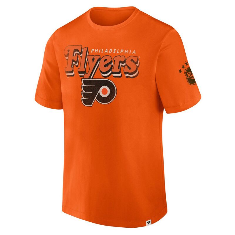 【送料無料】 ファナティクス メンズ Tシャツ トップス Men's Fanatics Orange Philadelphia Flyers Decades Collection Made To Last T-Shirt Fly Orange