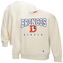 【送料無料】 ミッチェル&ネス レディース Tシャツ トップス Women's Mitchell & Ness Cream Denver Broncos Fandom Fleece Pullover Sweatshirt Den Beige(4)