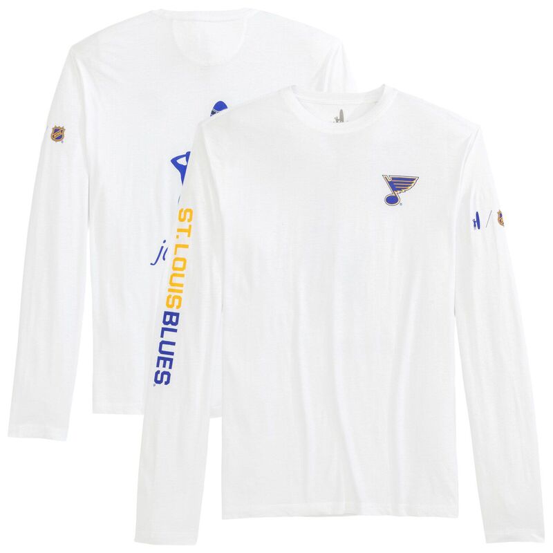 ジョニー オー メンズ トップス Tシャツ Men's johnnie-O White St. Louis Blues Adam Long Sleeve T-Shirt Blu White ホワイト(4)
