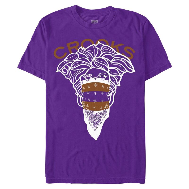 アニメキャラクター メンズ トップス Tシャツ グラフィック Licensed Character Men's Crooks And Castle New Bandit Graphic Tee Purple パープル(4)