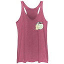 【送料無料】 ライセンス キャラクター レディース Tシャツ トップス Juniors' Pokemon Pikachu Apple Racerback Tank Top Pink Heather