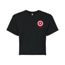 【送料無料】 マーベル レディース Tシャツ トップス Juniors' Marvel Captain America: Brave New World Ico...