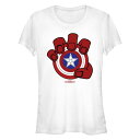 【送料無料】 マーベル レディース Tシャツ トップス Juniors' Marvel Captain America Brave New World Red ...