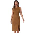【送料無料】 アレグラ ケー レディース ワンピース トップス Faux Suede Dresses for Women's Sleeveless Crewne...