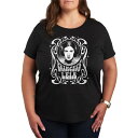 【送料無料】 スター ウォーズ レディース Tシャツ トップス Plus Size Star Wars Princess Leia Graphic Tee Black