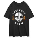 【送料無料】 スター ウォーズ レディース Tシャツ トップス Juniors' Star Wars Skeleton Crew SM-33 Mask Oversized Graphic Tee Black