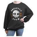 【送料無料】 スター ウォーズ レディース Tシャツ トップス Juniors' Star Wars Skeleton Crew SM-33 Mask Oversized Graphic Pullover Charcoal