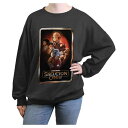 【送料無料】 スター ウォーズ レディース Tシャツ トップス Juniors' Star Wars Skeleton Crew Characters Poster Oversized Graphic Pullover Charcoal