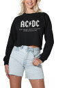 【送料無料】 ライセンス キャラクター レディース Tシャツ トップス Juniors' ACDC World Tour 1982 Cropped Sweats...