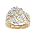 【送料無料】 アンブランデッド レディース リング アクセサリー 10k Gold 1 1/2 Carat T.W. Diamond Twist Multi R...