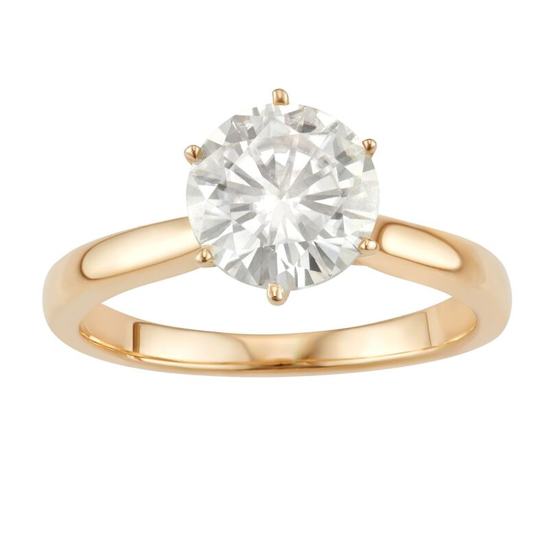 アンブランデッド レディース アクセサリー リング Unbranded 14k Gold 1 9/10 Carat.W. Lab-Created Moissanite 6-Prong Solitaire Ring Yellow イエロー
