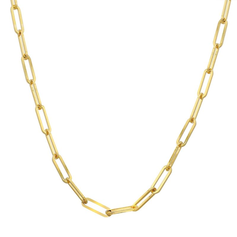 【送料無料】 アンブランデッド レディース ネックレス・チョーカー・ペンダントトップ アクセサリー 14k Gold Paper Clip Link Chain Necklace Yellow Gold