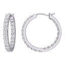 【送料無料】 ステラ グレース レディース ピアス・イヤリング アクセサリー Stella Grace 10k White Gold Lab-Created Moissanite Hoop Earrings 10k White Gold(4)