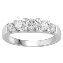 【送料無料】 アンブランデッド レディース リング アクセサリー Platinum 1 Carat T.W. Diamond 5-Stone Anniversa...