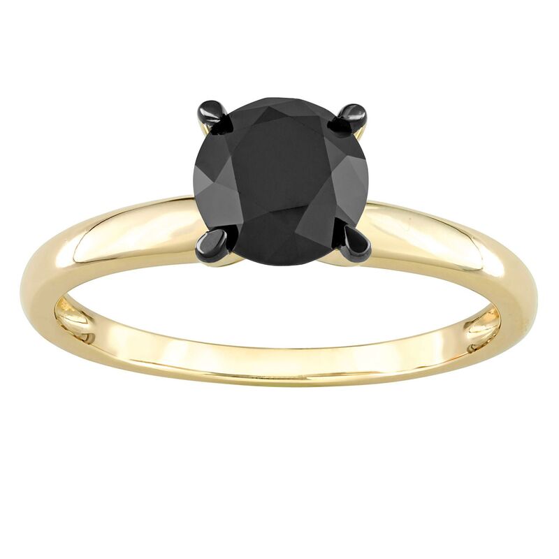 【送料無料】 ステラ グレース レディース リング アクセサリー Stella Grace 14k Gold 1 1/2 Carat T.W. Round Black Diamond Solitaire Engagement Ring 14k Gold