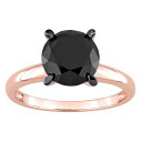 【送料無料】 ステラ グレース レディース リング アクセサリー Stella Grace 14k Rose Gold 3 Carat T.W. Black D...