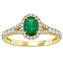 【送料無料】 ステラ グレース レディース リング アクセサリー Stella Grace 14k Gold Emerald & 3/8 Carat T.W. ...