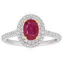 【送料無料】 ステラ グレース レディース リング アクセサリー Stella Grace Two Tone 14k Gold Ruby & 1/3 Carat...