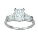 【送料無料】 チャールズ アンド コルバード レディース リング アクセサリー Charles & Colvard 14k Gold 3 1/2 Carat T.W. Lab-Created Elongated Cushion Engagement Ring White
