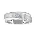 【送料無料】 アンブランデッド メンズ リング アクセサリー Men's 14k White Gold 1/4 Carat T.W. Diamond Ring ...