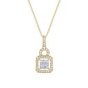 【送料無料】 アンブランデッド レディース ネックレス・チョーカー・ペンダントトップ アクセサリー 14k Gold 1 Carat T.W. Diamond ...