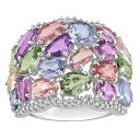 【送料無料】 ステラ グレース レディース リング アクセサリー Stella Grace 14k White Gold Multi-Color Sapphir...