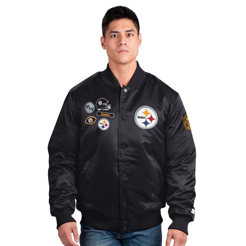 ̵   㥱åȡ֥륾  Men's Starter Black Pittsburgh Steele...