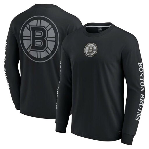 【送料無料】 ファナティクス メンズ Tシャツ トップス Men's Fanatics Black Boston Bruins Elements Strive Long Sleeve T-Shirt Bsb Black 【送料無料】 ファナティクス メンズ Tシャツ トップス Men's Fanatics Black Boston Bruins Elements Strive Long Sleeve T-Shirt Bsb Black