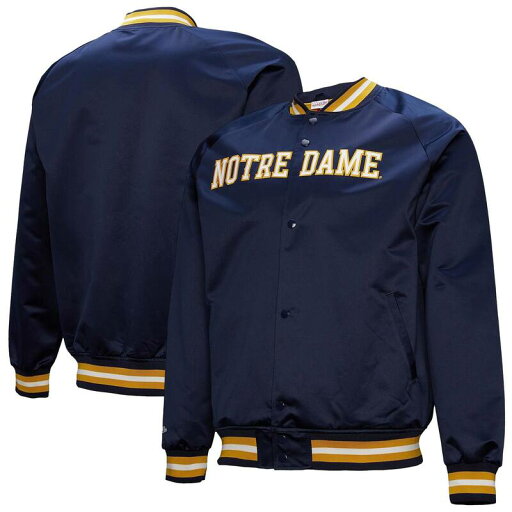 【送料無料】 ミッチェル&ネス メンズ ジャケット・ブルゾン アウター Men's Mitchell & Ness Navy Notre Dame Fighting Irish Lightweight Current Logo Satin Full-Snap Jacket Ntd Navy 【送料無料】 ミッチェル&ネス メンズ ジャケット・ブルゾン アウター Men's Mitchell & Ness Navy Notre Dame Fighting Irish Lightweight Current Logo Satin Full-Snap Jacket Ntd Navy