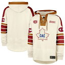 【送料無料】 フォーティセブンブランド メンズ Tシャツ トップス Men's '47 Cream Montreal Canadiens Blue Line Heritage Lacer Pullover Hoodie Cnd Beige