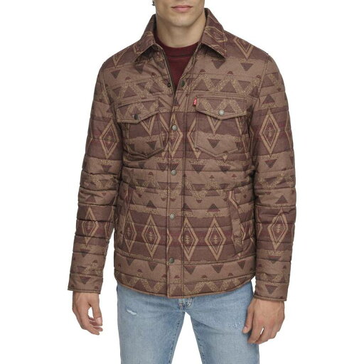 【送料無料】 リーバイス メンズ ジャケット・ブルゾン アウター Men's Levi's Quilted Shacket Geometric Print 【送料無料】 リーバイス メンズ ジャケット・ブルゾン アウター Men's Levi's Quilted Shacket Geometric Print