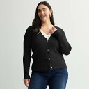 【送料無料】 ナインウェスト レディース ニット・セーター アウター Plus Size Nine West Sweater Sculpt Ribbed Car...