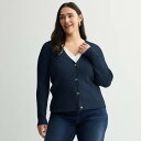【送料無料】 ナインウェスト レディース ニット・セーター アウター Plus Size Nine West Sweater Sculpt Ribbed Car...