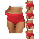 【送料無料】 アレグラ ケー レディース パンツ アンダーウェア 5 Packs Women's Elastic High-waisted Brief Brea...