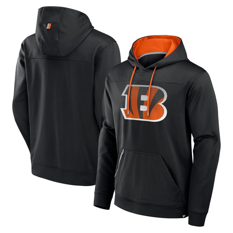 【送料無料】 ファナティクス メンズ Tシャツ トップス Men's Fanatics Black Cincinnati Bengals Defender Pullover Hoodie Bng Black