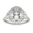 【送料無料】 チャールズ アンド コルバード レディース リング アクセサリー Charles & Colvard 14k White Gold 3 Carat...
