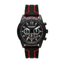 【送料無料】 スケッチャーズ メンズ 腕時計 アクセサリー Skechers Men's Kornblum Black/Red Silicone Chronograph Watch Black Red(2)